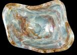Carved, Blue Calcite Bowl - Argentina #63165-2